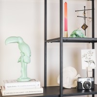 Ornament - Toekan - Polyresin - Mintgroen - 18x9,5x29,5cm