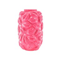 Vaas - Kisses - Keramiek - Neon Roze - 17x17x27cm