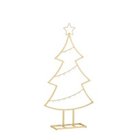 Decoratie Kerstboom - L40 x B12 x H79 cm - IJzer - Goud