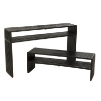 J-Line console Met Schap - hout - zwart