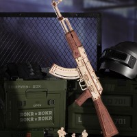 3D Wooden Puzzle AK-47 Assault Rifle, Robotime, LQ901, 71.7x5.6x21.5cm