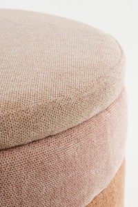 Storage ottoman - H40 x Ø59 cm - Pink