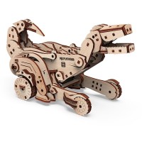 Mr Playwood 3D Wooden Puzzle, Transformer Dinocar, 10105, 14.5(29)x11.5(11.5)x8.5(16.5)cm