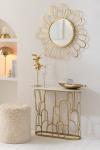 J-Line Mirror Flower Metal/Mirror Gold