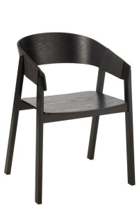 J-Line Chair Naga Ash Wood/Rope Black