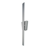 LED wall lamp "Trevor" nickel matt, wall lamp made of metal and plastic in nickel matt, with firmly built -in LEDs, wall lighting inside 62 x 10 x 4.5 cm