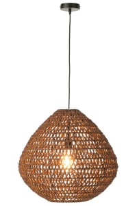 J-Line Ceiling Lamp Metal Twisted Dark Natural