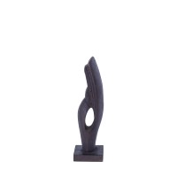 Rodi Brown Mango Wood Rabbit Shaped Statue Open S