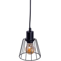 4 pendant lamp "Woodland", hanging lamp, metal and wood in black, and natural E27 socket, for dining room, living room, hallway or office, 100 cm long