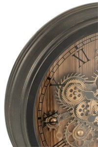 J-Line Roman Numerals clock - metal - black - S - Ø 58 cm