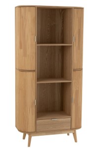 J -Line Cabinet Cases Round - Pine Wood - Naturel