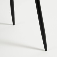 Flores Side table - H49 x Ø42 cm - Metal - Black