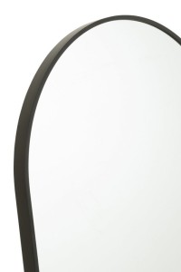 J-Line Mirror On Foot Rounded Glass/Metal Black - Wall Mirror 50.00 x 150.00 cm