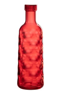 J-Line bottle Hammered In Giftbox - plastic - red