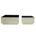 Irvy Gold Iron Coffeetable Square Black Enamel Sv2