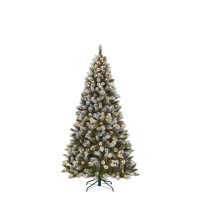 Pittsfield Kunstkerstboom met LED Verlichting - H185 x Ø102 cm - Groen Frosted