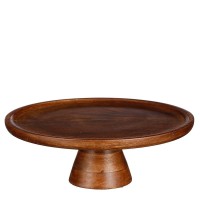 Tallo Cake stand - H10 x Ø30 cm - 100% FSC Mango wood - Dark brown