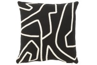 J-Line cushion Stripe - textile - black/white