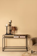 Kae Gold Alu Black Iron Rectangular Sidetable Sv2