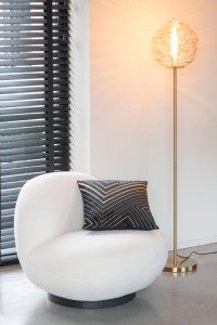 J-Line Lounge Chair Snow Poplar Wood/Foam White/Black