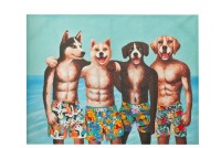 J-Line wall decoration Dog Swimming shorts - canvas/paint - mix