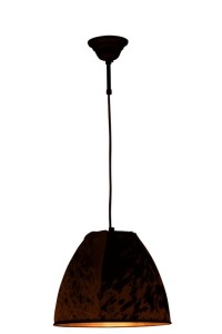 J-Line Hanging Lamp Cow Fur/Metal Black/White
