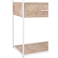 J-Line Console Zigzag 2 Lades Hout/Metaal Naturel/Wit