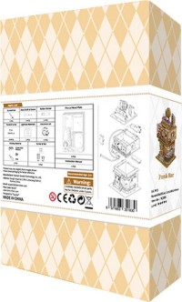 Tone-Cheer DIY 3D Houten Puzzel Desk Bin, Punk Bar, TQ183,15x14x25cm