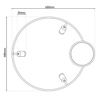 LED Deckenleuchte "TRISTAN", moderne Deckenlampe aus Metall und Kunststoff in Stahl-blank, die LEDs sind fest verbaut. Mit ca. 58 cm Ødie ideale Beleuchtung für Wohnzimmer, Esszimmer oder Küche.