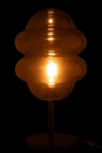 J-Line Table Lamp Honey Spoon Glass Gray