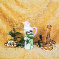 VASE- Bird-dolomiet-roze-12*9*23cm