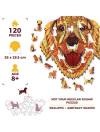 Logic Giochi Mandala Wooden Jigsaw Puzzle Dog, 24.7x28.5cm