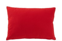 J-Line Cushion Rectangle Christmas Trees Texture Velours Red/White