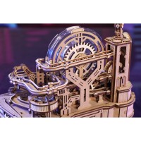 Robotime, 3D DIY Houten Modelbouwpakket Gearball Scramble, Marble Run, EGC01, 29,5x19,5x23,5cm