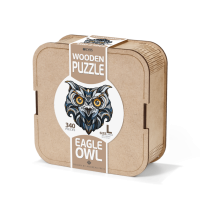 Houten Legpuzzel Eagle-Owl, Eco Wood Art, Size L, 3489, 38,4x38,8x0,4cm