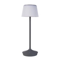 LED Leuchte "EMMI" für Außen und Innen, Tischlampe aus Metall und Kunststoff , mit fest verbauten LEDs, LED Tischlampe für Balkon, Terrasse, Garten, Wohnzimmer, Wintergarten, ca. 38 cm hoch