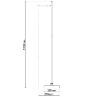 LED cordless lamp "Lupa", 135 cm high, aluminum white and plastic, integrated LEDs, 2400 LM, dimmable, CCT function, 3000-6500 K, RGB light changer