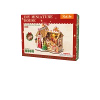 Robotime, Gingerbread House, DIY Miniatuurhuis, DG176, 23,5x17,5x22 cm