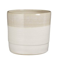 Olof Flowerpot - H24 x Ø26 cm - Terracotta - Cream