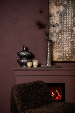 Shennen Antracite Ceramic Vase Leave Shaped Top S