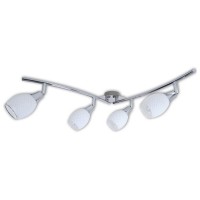4 LED wand- en plafondrail "Rome" silver, 81