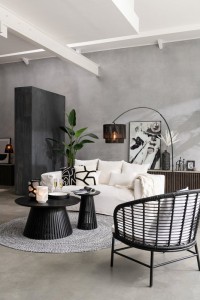 J-Line Table Vincent Mango Wood Black Medium