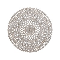 Farris Cream Round Mdf Wall Panel Carved S