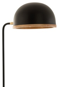 J-Line Standing Lamp Evy - iron/wood - black/natural