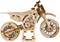 Wooden City Moto Cross, WR343, 13.7x6.2x8.7cm