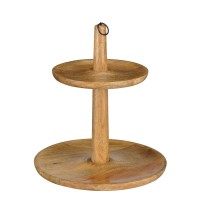 Caden Etagère - H36 x Ø33 cm - Gerecycled Mangohout - FSC 100% - Lichtbruin