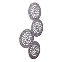 Geoffe Silver Casted Alu 4 Rounds Wall Panel