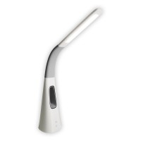 LED table light "Ventu" with fan, with touch, dimmable, made of white plastic, firmly built-in LEDs, 40 cm high