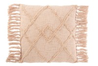 J-Line cushion Square Check - cotton - polyester - pink