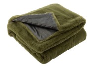 J-Line Plaid Cutie - Fleece Blanket – Polyester – 180x130 cm – Moss green